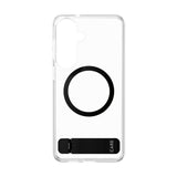Samsung Galaxy S26+ (Plus) CARE by PanzerGlass Feature Kickstand Case - Qi Compatible - Transparent / Black