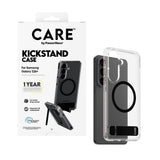 Samsung Galaxy S26+ (Plus) CARE by PanzerGlass Feature Kickstand Case - Qi Compatible - Transparent / Black