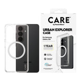 Samsung Galaxy S26 CARE by PanzerGlass Urban Explorer Case - Qi Compatible - Transparent / White