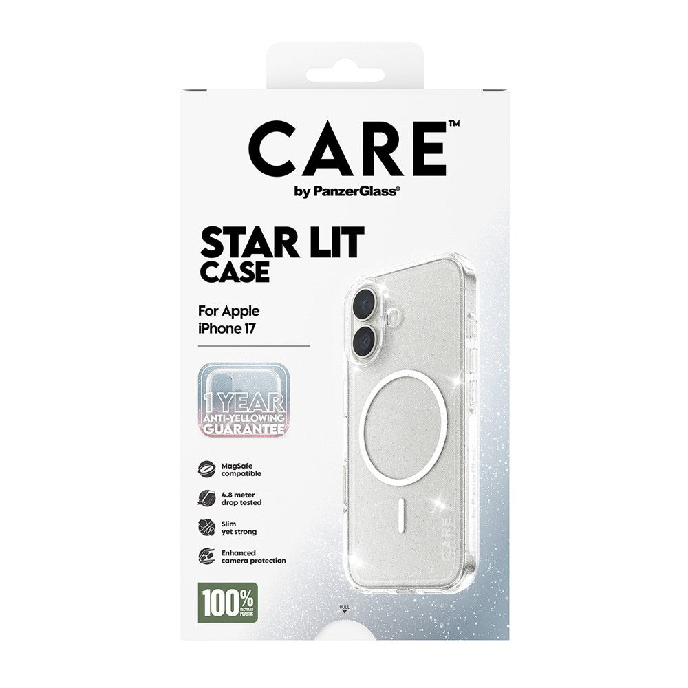 CARE by PanzerGlass iPhone 17 FLAGSHIP Urban Explorer Case - MagSafe Compatible - Transparent / Star Lit