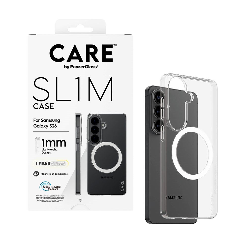 Samsung Galaxy S26 CARE by PanzerGlass SL1M Case - Transparent