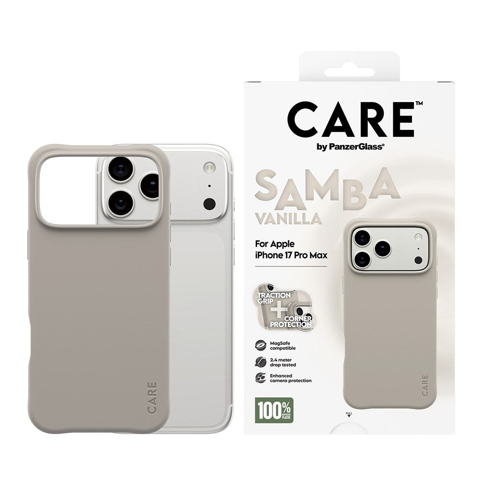 CARE by PanzerGlass iPhone 17 Pro Max Fashionable Samba Case - MagSafe Compatible - Vanilla
