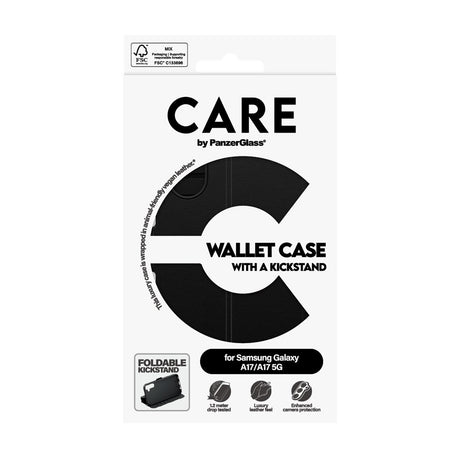 CARE by PanzerGlass Samsung Galaxy A17 (5G) Feature Wallet Case with Kickstand - Black