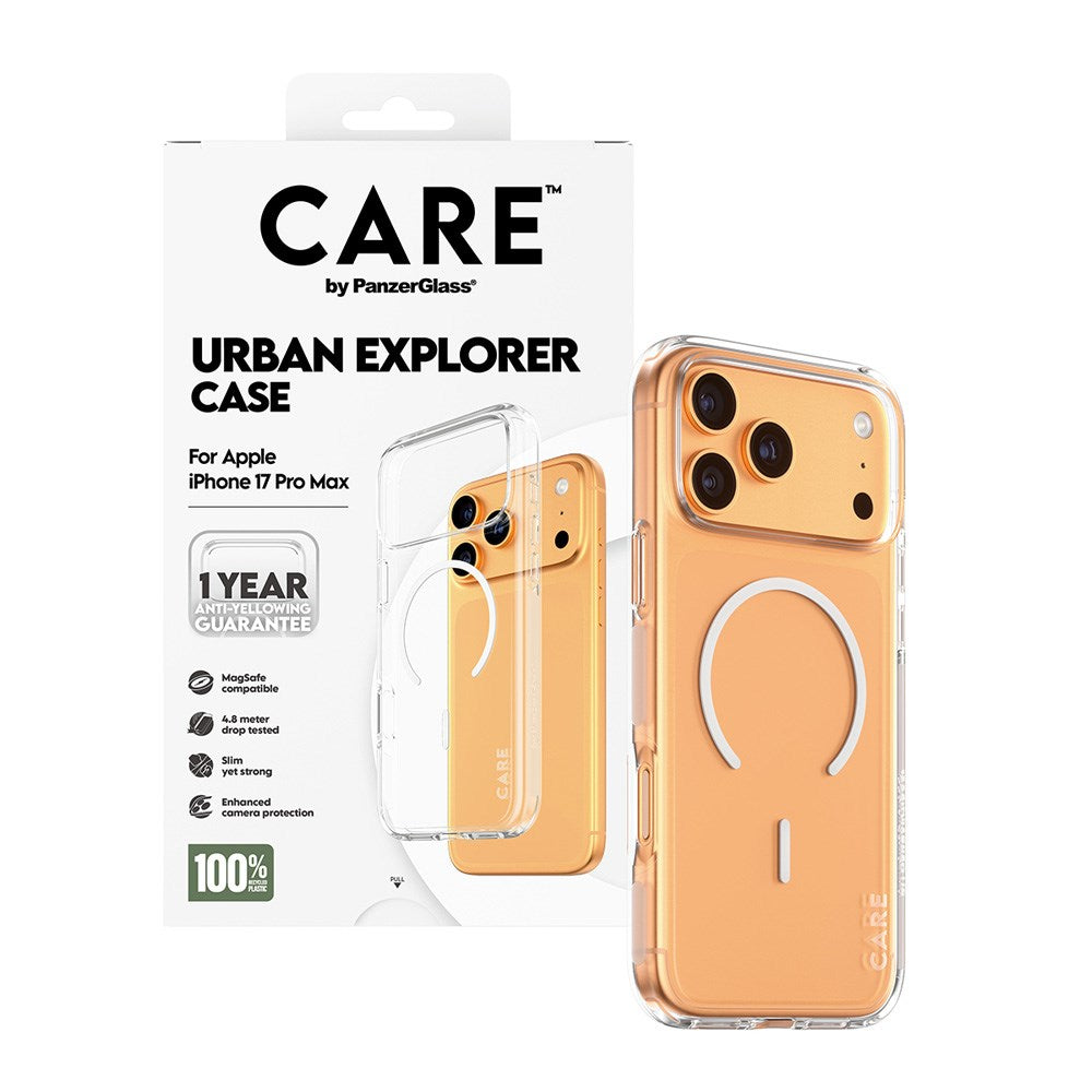 CARE by PanzerGlass iPhone 17 Pro Max FLAGSHIP Urban Explorer Case - MagSafe Compatible - Transparent