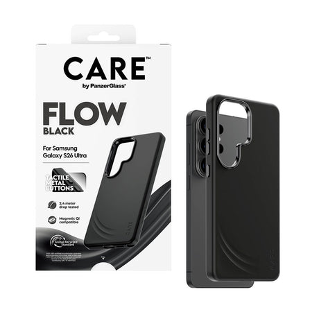 Samsung Galaxy S26 Ultra CARE by PanzerGlass Feature Flow Case - Qi Compatible - Black
