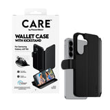 Samsung Galaxy A57 CARE by PanzerGlass Feature Wallet Case with Kickstand - Black