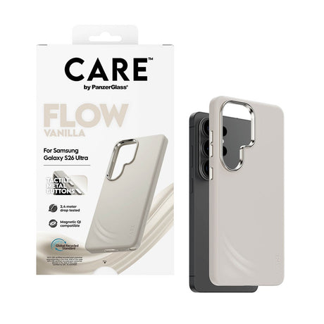 Samsung Galaxy S26 Ultra CARE by PanzerGlass Feature Flow Case - Qi Compatible - Vanilla