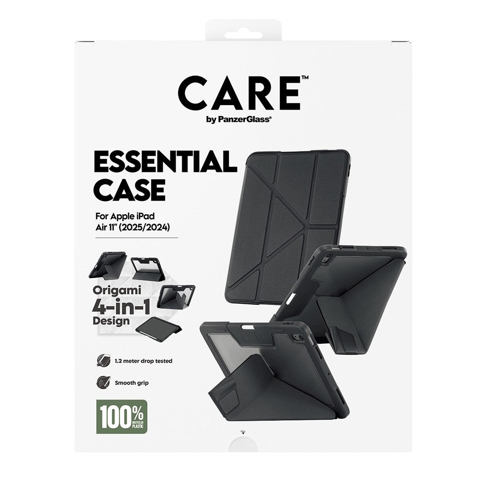 iPad Air 11" (2025 / 2024) Care by PanzerGlass Essential Case - Standing Function - Black
