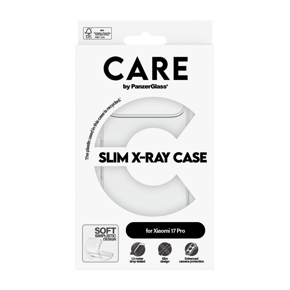 Xiaomi 17 Pro CARE by PanzerGlass FASHION X-Ray Soft Basic Case - Transparent