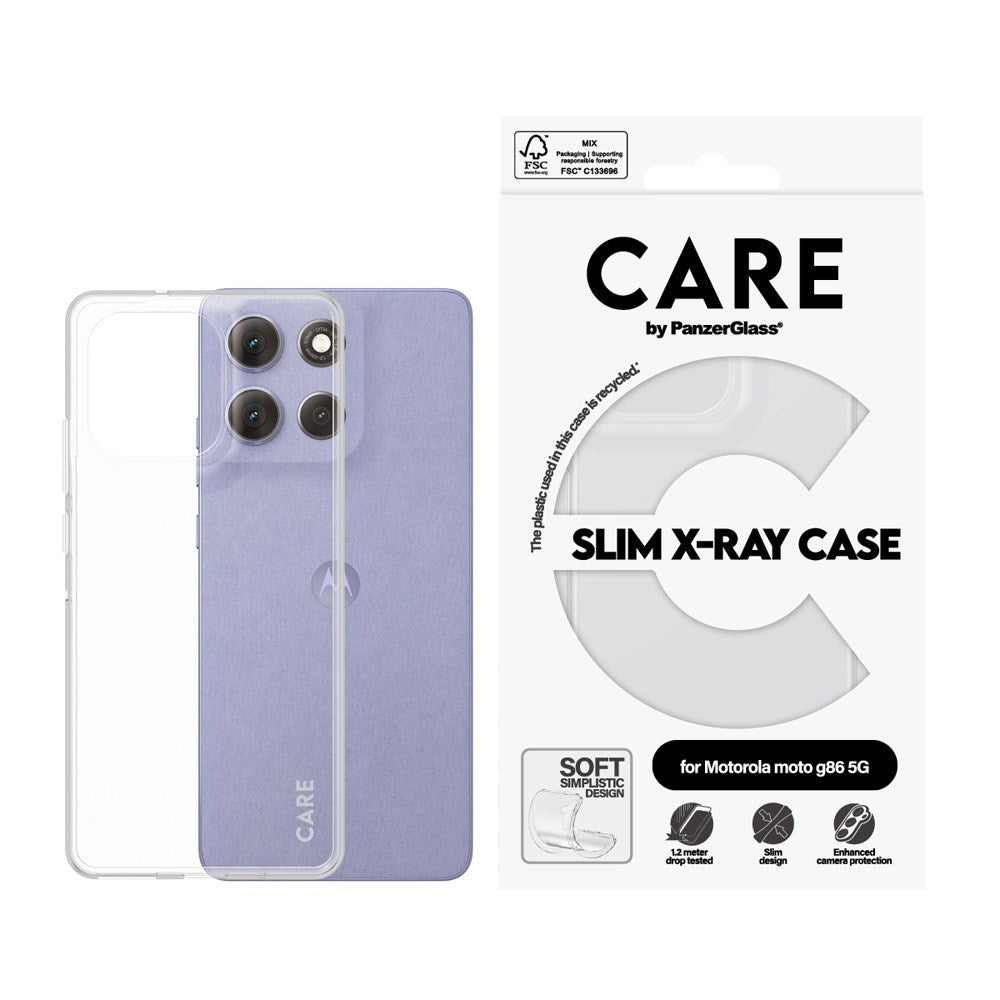 CARE by PanzerGlass Motorola Moto G86 / G86 Power Fashionable Transparent X-Ray Soft Basic Case - Transparent