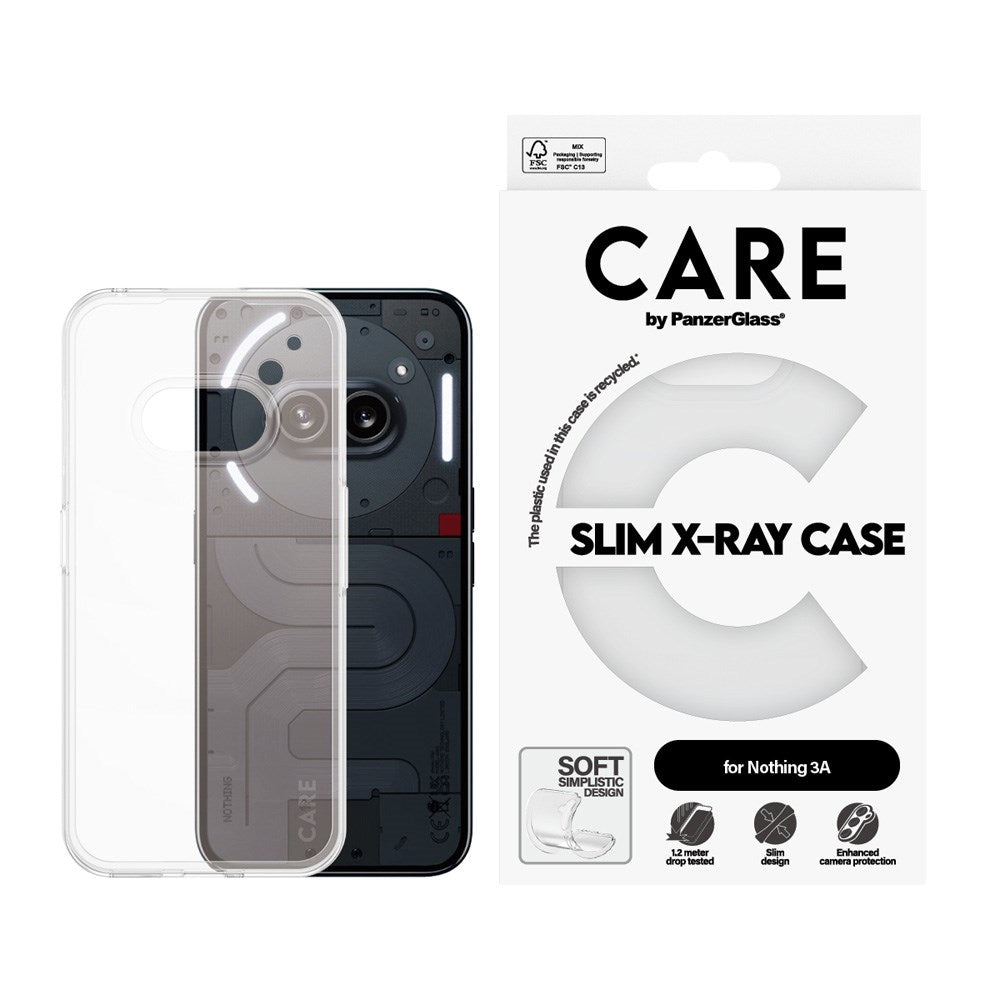 CARE by PanzerGlass Nothing Phone (3a) Fashionable Transparent X-Ray Soft Basic Case - Transparent