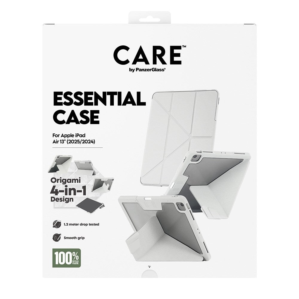 iPad Air 13" (2025 / 2024) Care by PanzerGlass Essential Case - Standing Function - Grey