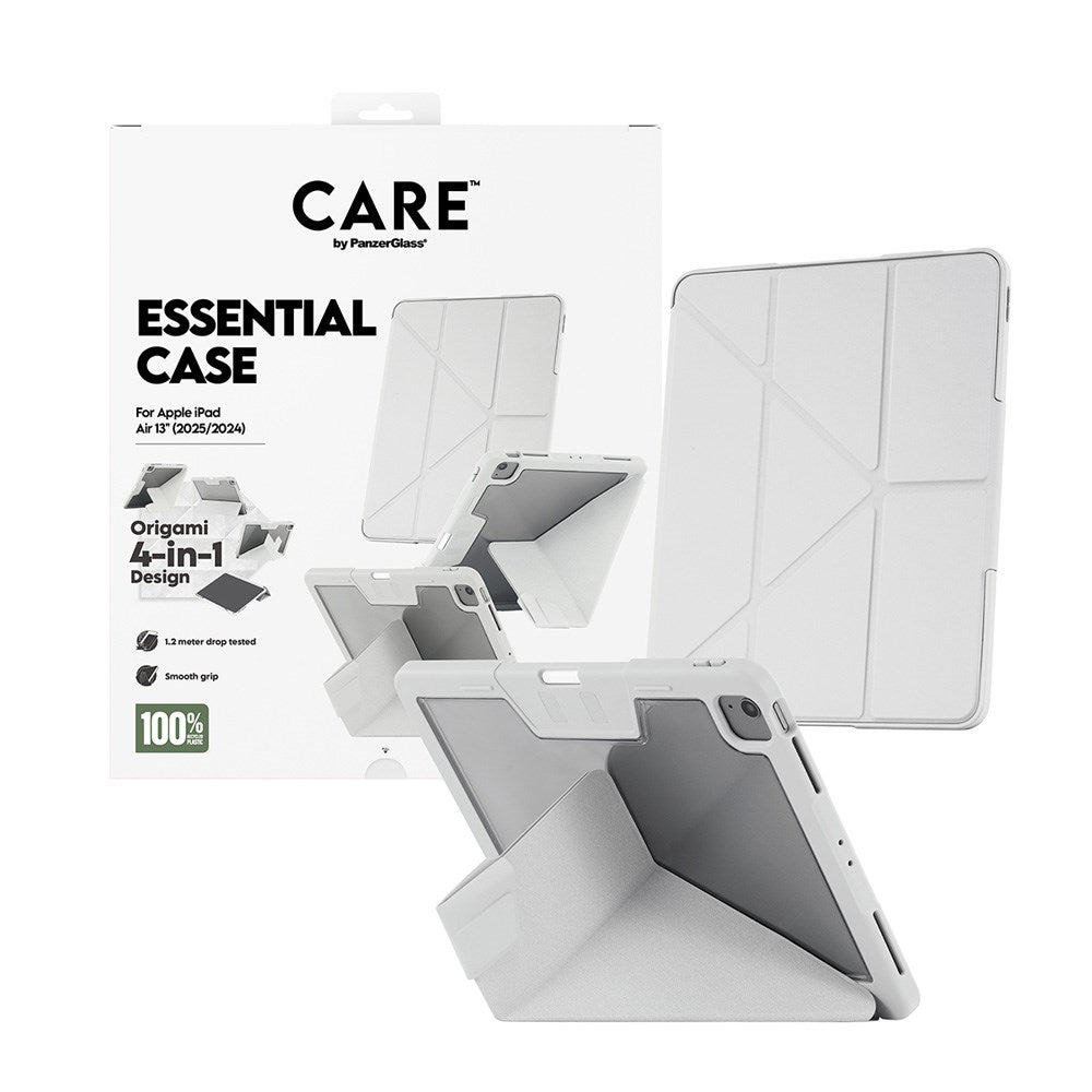 iPad Air 13" (2025 / 2024) Care by PanzerGlass Essential Case - Standing Function - Grey