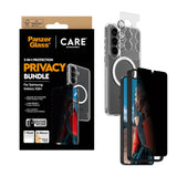 Samsung Galaxy S26+ (Plus) Urban Combat 3-in-1 Privacy Bundle with Case / Screen Protector (Privacy) / Camera Protection - Qi Compatible - Transparent