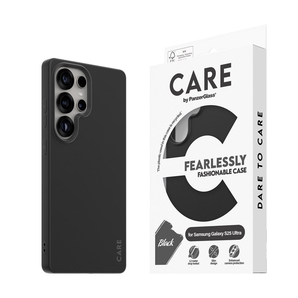 CARE by PanzerGlass Samsung Galaxy S25 Ultra FASHION Fearlessly Fashionable Case - Black