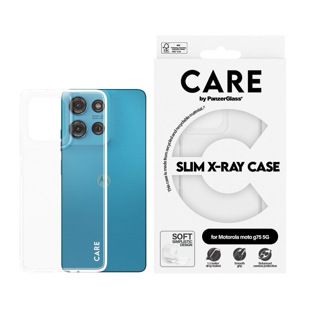 CARE by PanzerGlass Motorola Moto G75 (5G) FASHION X-Ray Soft Basic Case - Transparent