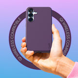 CARE by PanzerGlass Samsung Galaxy S25 FASHION Fearlessly Fashionable Case - QI Compatible - Plum Purple