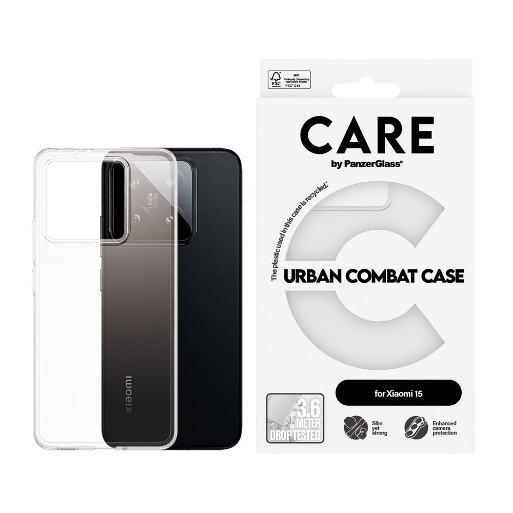 CARE by PanzerGlass Xiaomi 15 FLAGSHIP Urban Combat Case - Transparent