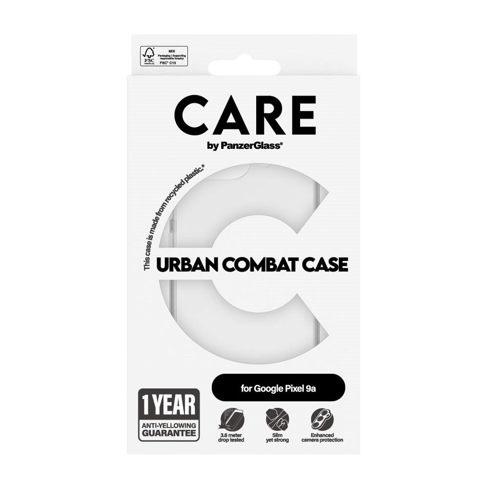 CARE by PanzerGlass Google Pixel 9a FLAGSHIP Urban Combat Case - Transparent