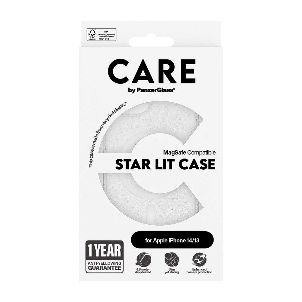 CARE by PanzerGlass iPhone 13 / 14 FLAGSHIP Urban Combat Case - MagSafe Compatible - Star Lit / White