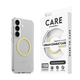 CARE by PanzerGlass Samsung Galaxy S25+ (Plus) FLAGSHIP Urban Combat Case - Qi Compatible - Transparent / Chardonnay