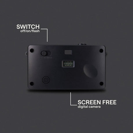 Camp Snap Screenless Digital Camera - 8 Megapixels - Rechargeable - Stealth Black