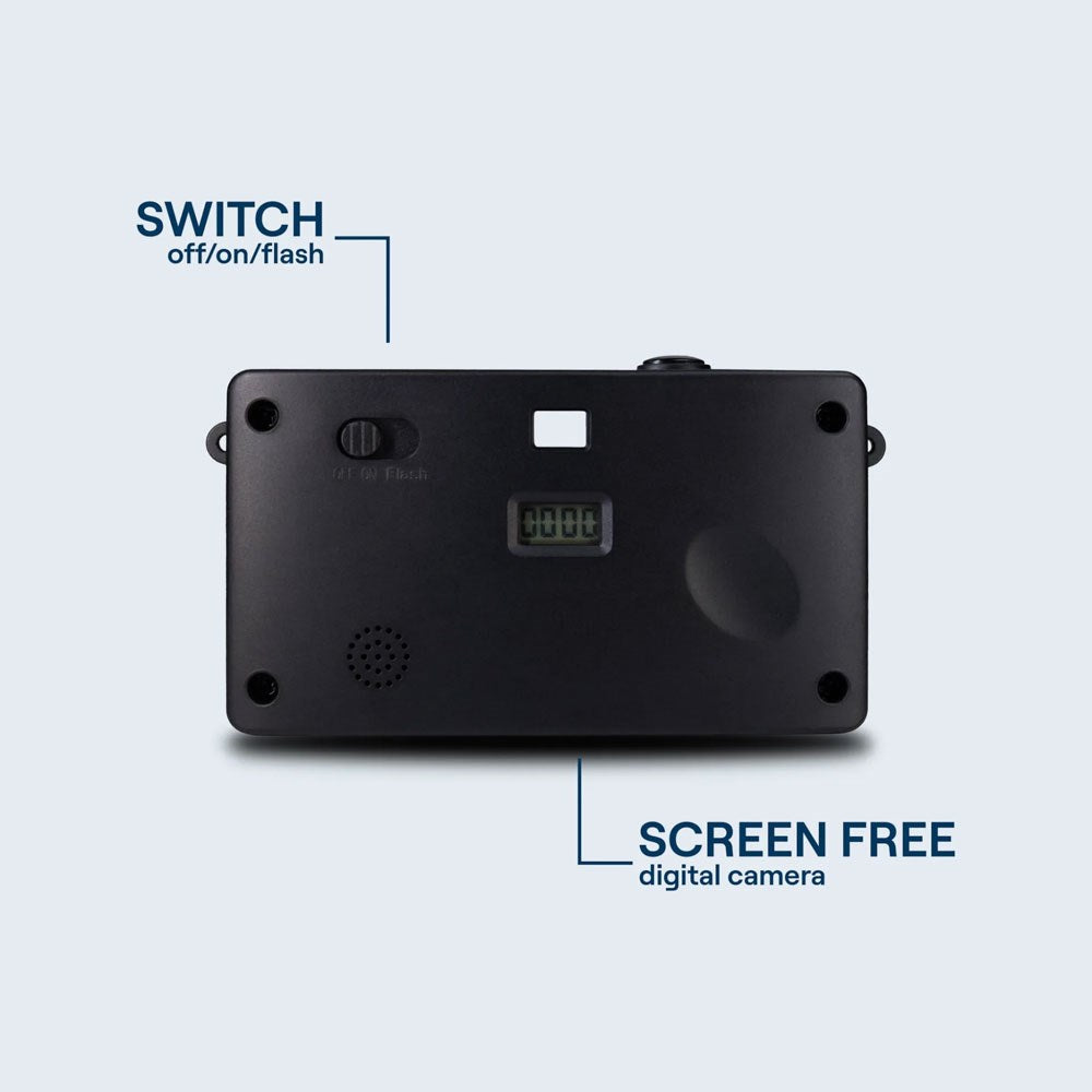 Camp Snap Screenless Digital Camera - 8 Megapixels - Rechargeable - Denim