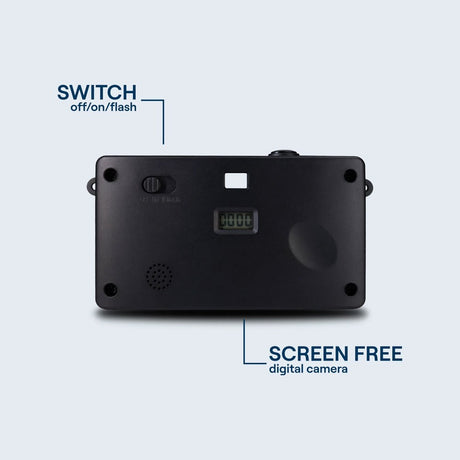 Camp Snap Screenless Digital Camera - 8 Megapixels - Rechargeable - Denim