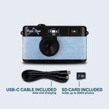 Camp Snap Screenless Digital Camera - 8 Megapixels - Rechargeable - Denim
