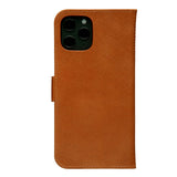 iPhone 12 Pro Max dbramante1928 Copenhagen Slim Genuine Leather Flip Case with Wallet - Tan