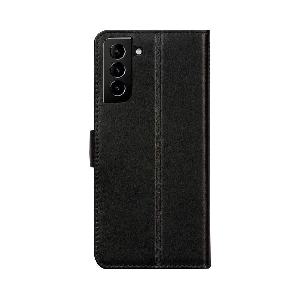 Samsung Galaxy S21 dbramante1928 Copenhagen Slim Genuine Leather Flip Case with Wallet - Black