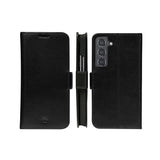 Samsung Galaxy S22 dbramante1928 Copenhagen Slim Genuine Leather Flip Case with Wallet - Black