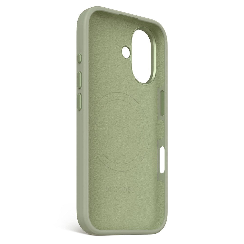 Decoded iPhone 16 AntiMicrobial Silicone Case - MagSafe Compatible - Jade Green