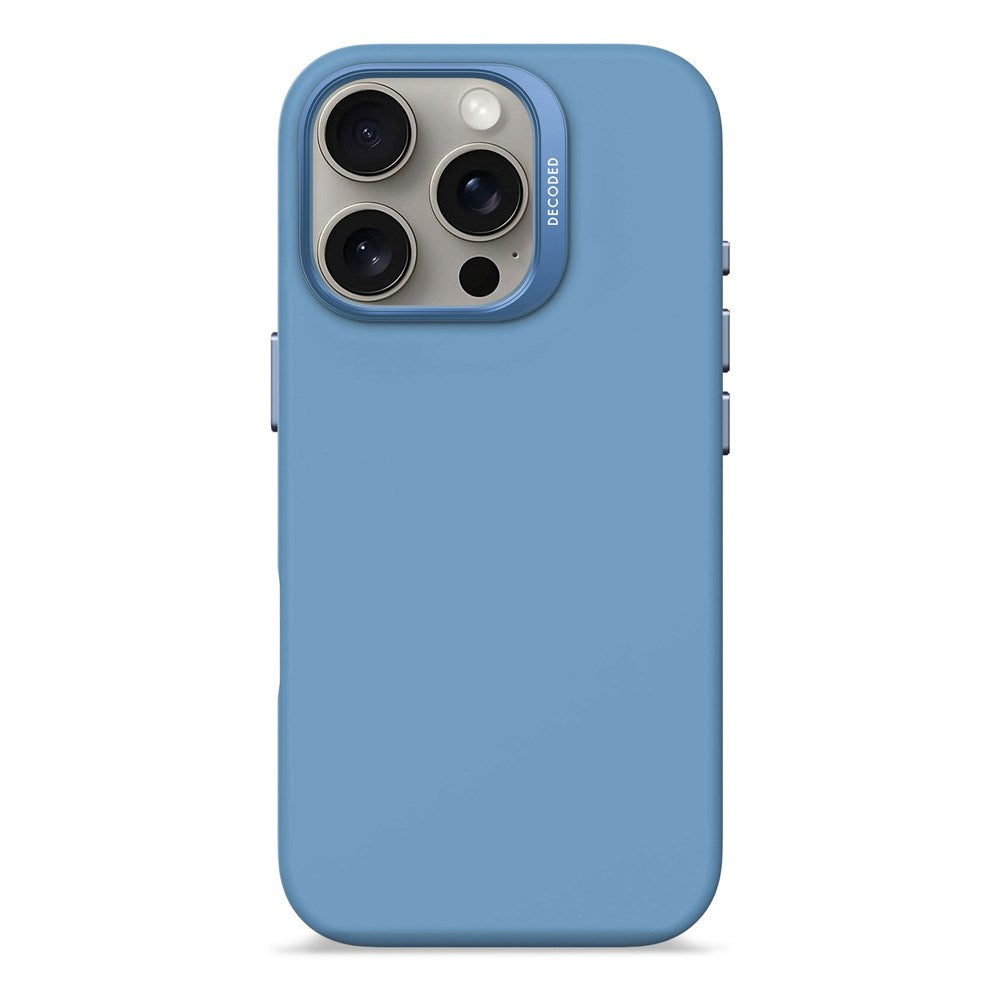 Decoded iPhone 16 Pro AntiMicrobial Silicone Case - MagSafe Compatible - Air Blue