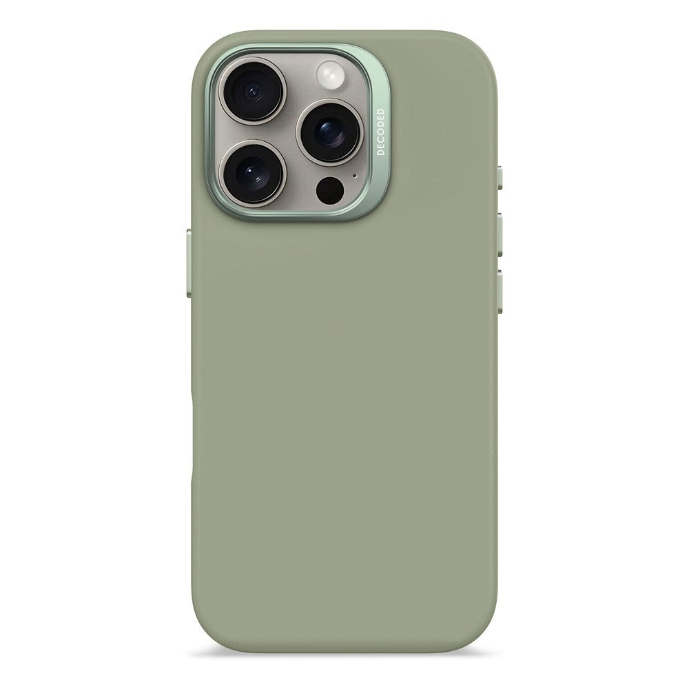 Decoded iPhone 16 Pro AntiMicrobial Silicone Case - MagSafe Compatible - Jade Green