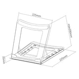 Deltaco Foldable Laptop / Tablet Stand - 5 Positions - Dimensions: 10-15" - Grey