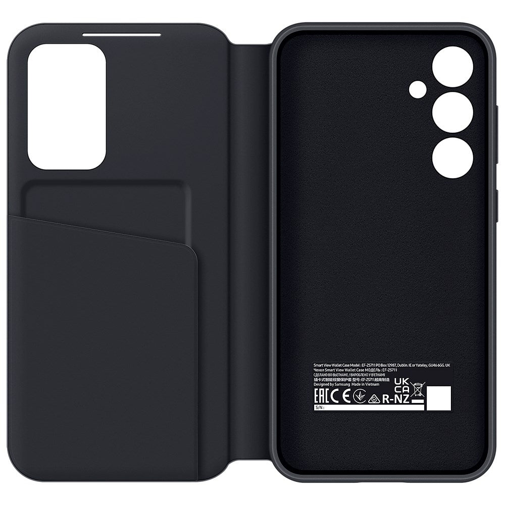 Original Samsung Galaxy S23 FE Smart View Wallet Case - Black (EF-ZS711CBEGWW)