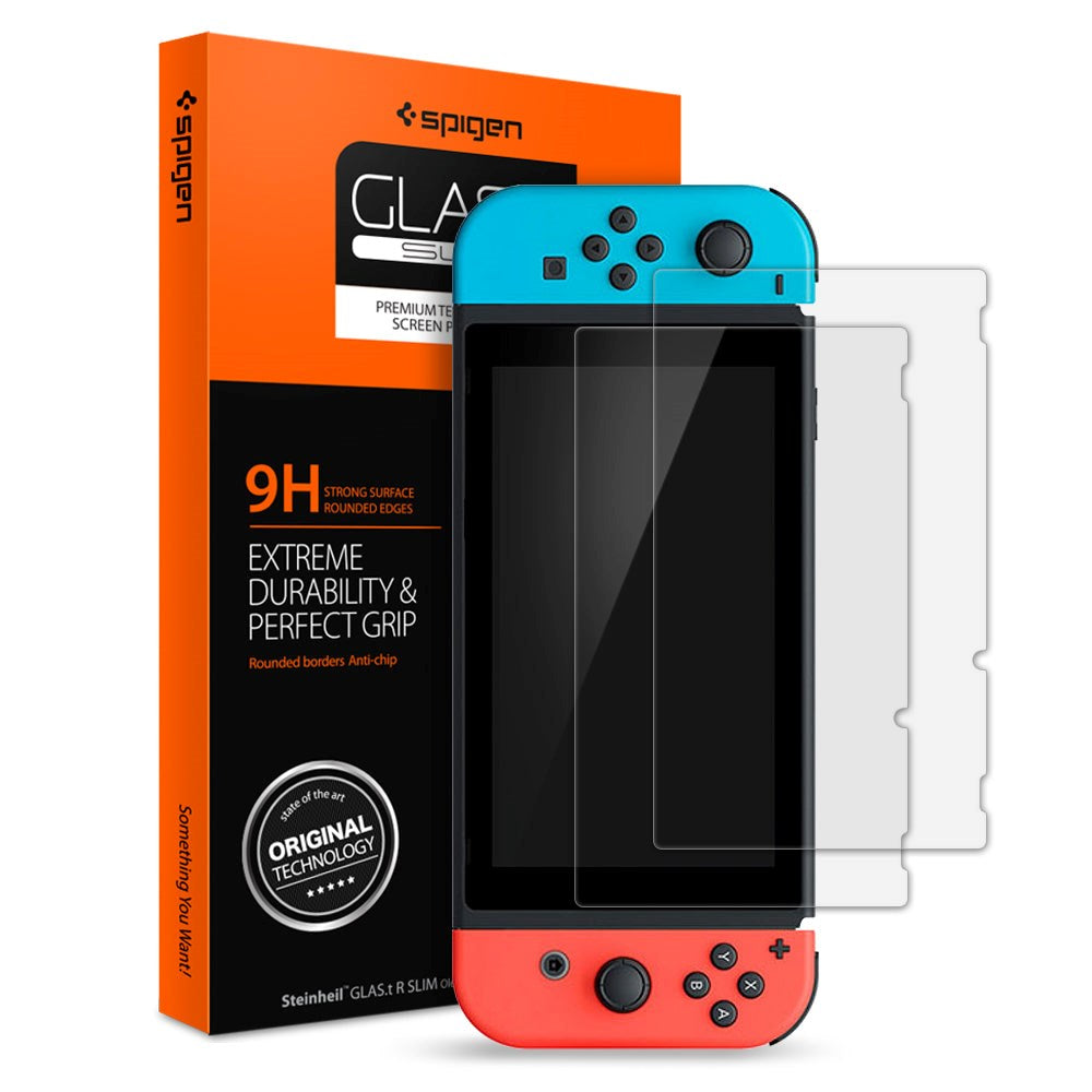 Spigen Glass tR Nintendo Switch Screen Protector - 2-Pack - Transparent