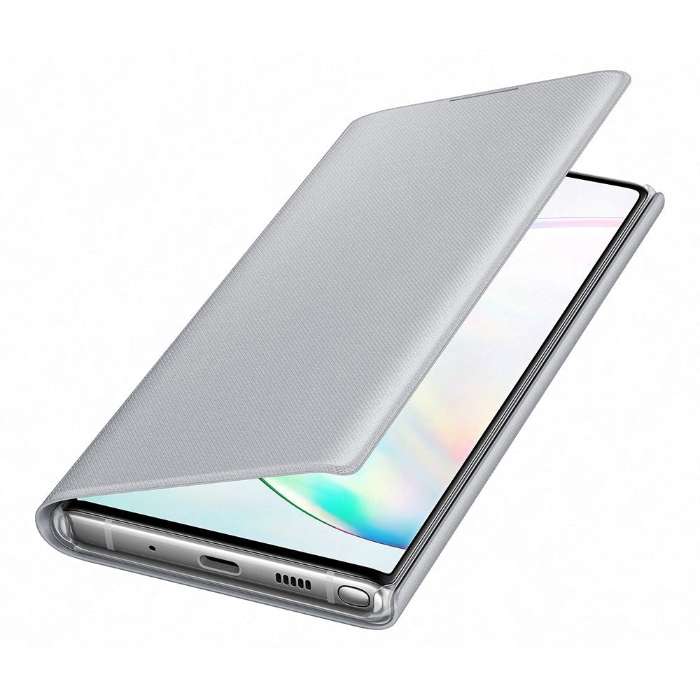 Original Samsung Galaxy Note10 LED View Wallet Case - EF-NN970PSEGWW - Silver