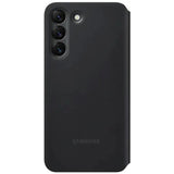 Original Samsung Galaxy S22 Smart Clear View Case V.2 - Black (EF-ZS901CBEGEW)