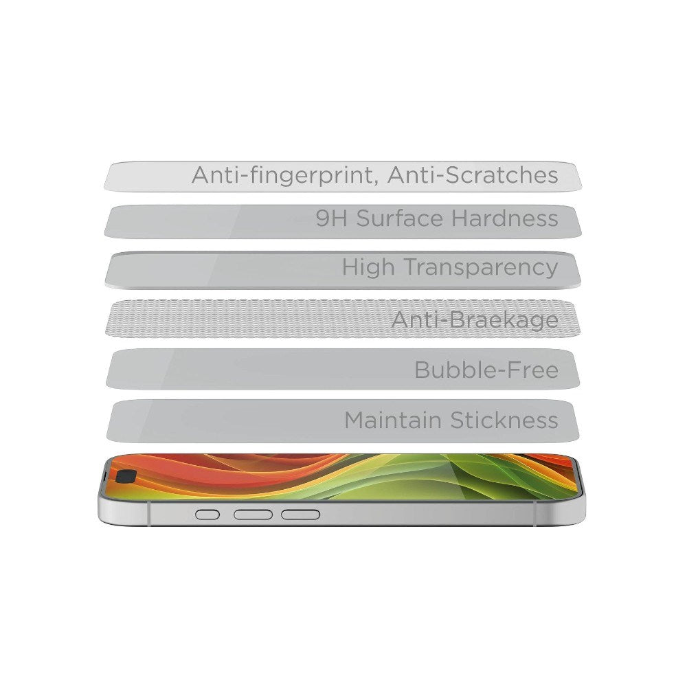 iPhone 18 Pro Max Mobile Origin EasyGlass Privacy Screen Protector with Applicator - Transparent