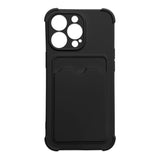 iPhone X / Xs Hurtel Card Armor Plastic Case - Black