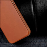 iPhone 14 Plus DUX DUCIS Naples Premium Leather Back Case - MagSafe Compatible - Brown