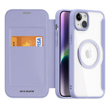 iPhone 15 DUX DUCIS Skin X Pro Series Flip Case - MagSafe Compatible - Purple