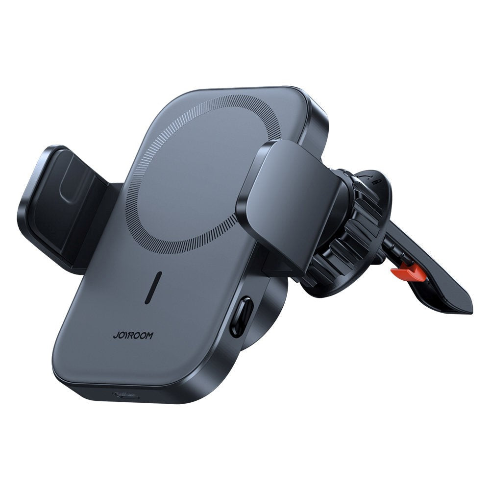 Joyroom Magnetic Mobile Holder w. Wireless Charging & Closing Mechanism - Ventilation system - MagSafe Compatible - Black