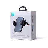 Joyroom Magnetic Mobile Holder w. Wireless Charging & Closing Mechanism - Ventilation system - MagSafe Compatible - Black