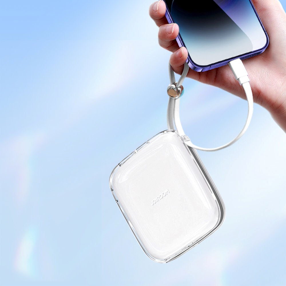 Joyroom Jelly Series JR-L003P Powerbank 22.5W - USB-C PD / USB-A w. Built-in Lightning - 10,000 mAh - White