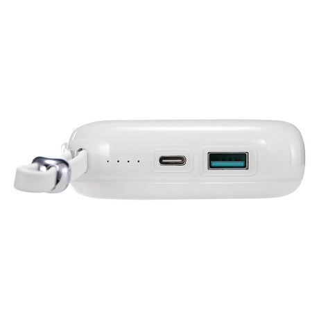 Joyroom Jelly Series JR-L003P Powerbank 22.5W - USB-C PD / USB-A w. Built-in Lightning - 10,000 mAh - White