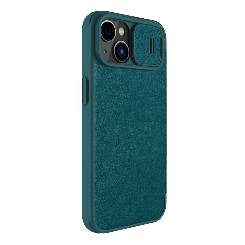 iPhone 14 Nillkin Qin Pro Leather Flip Case - Green