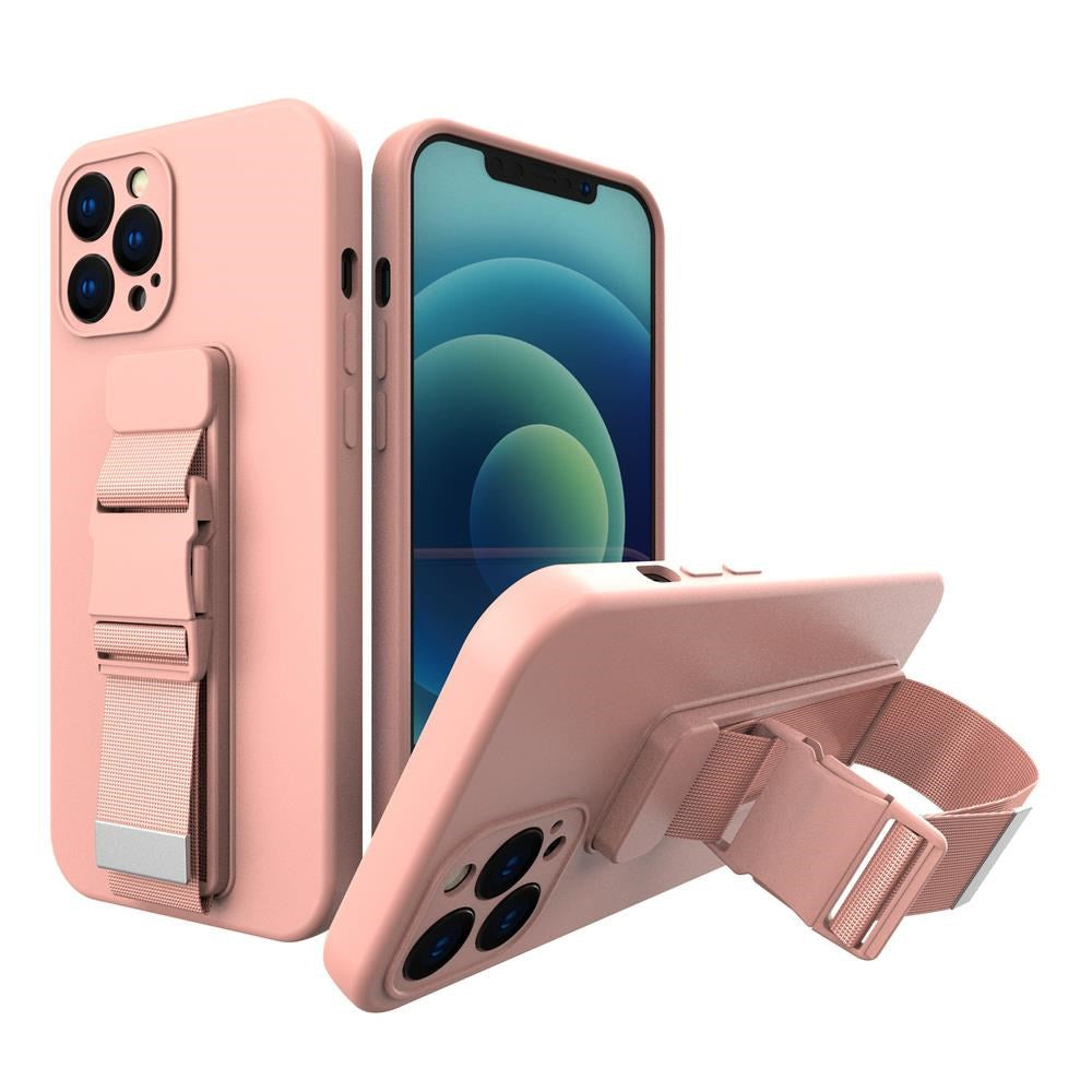 iPhone X / Xs Hurtel Plastic Case w. Strap - Pink